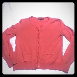 Banana Republic Coral Button Down Cardigan